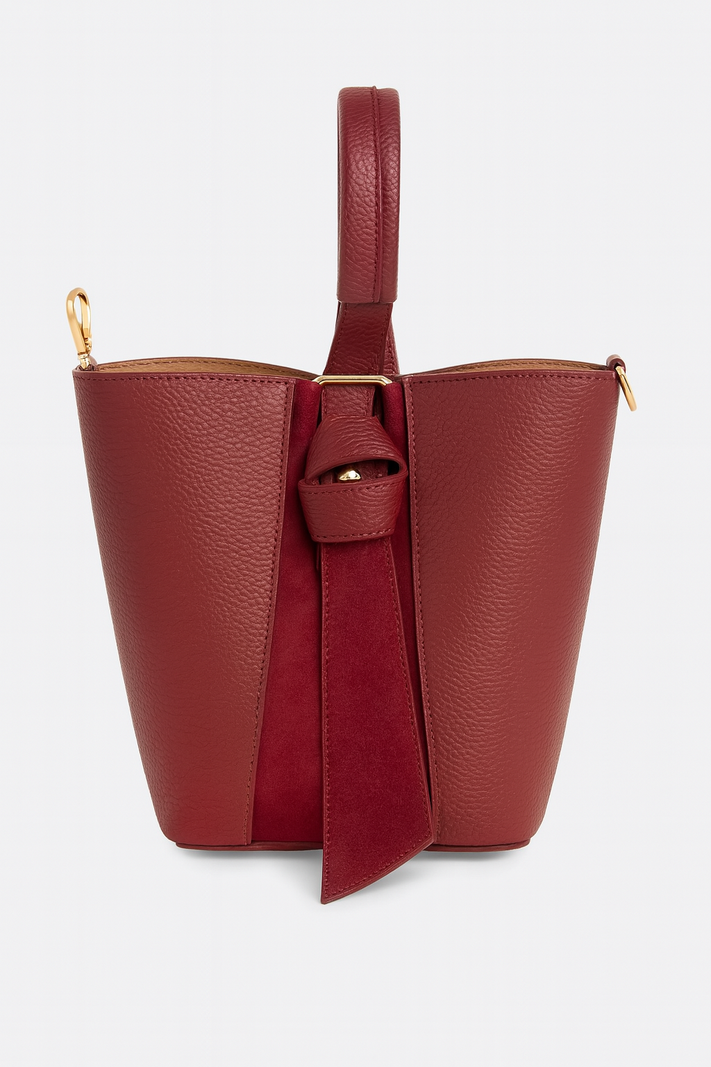BELLA Bolso de piel burdeos