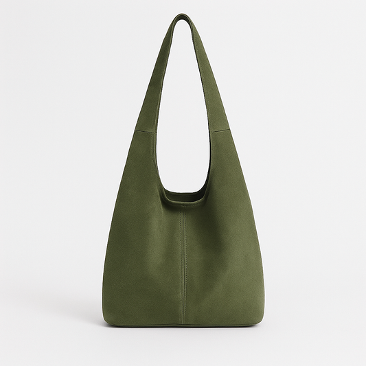 VENNETO Bolso saco de piel verde militar