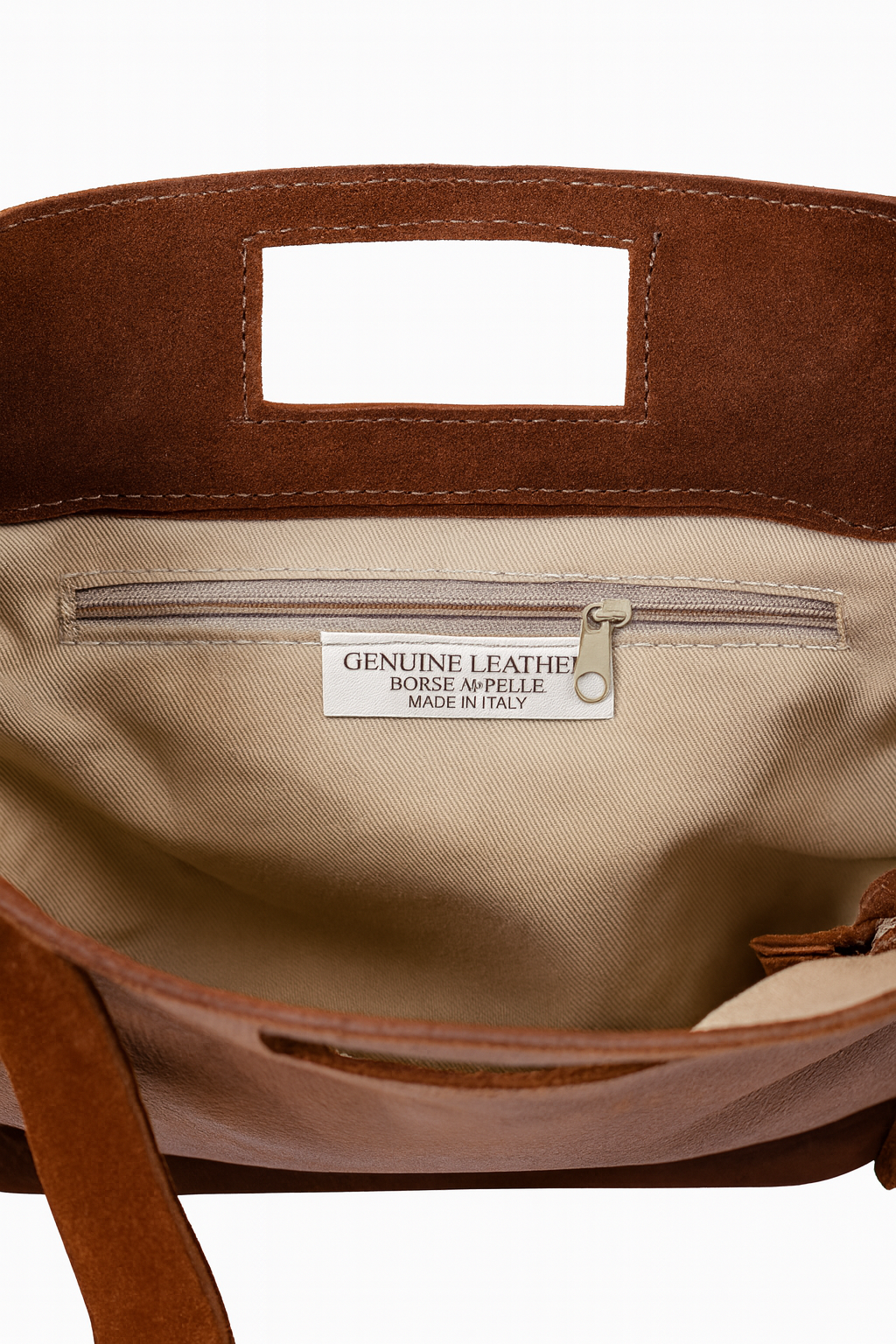 LUCCA Bolso de piel con flecos cuero