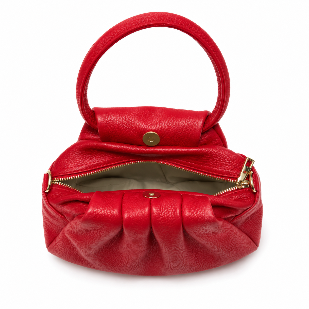 BRISA Bolso de piel con correa taupe