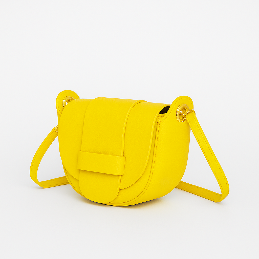 FLORENCIA - Bolso de piel con cremallera AMARILLO