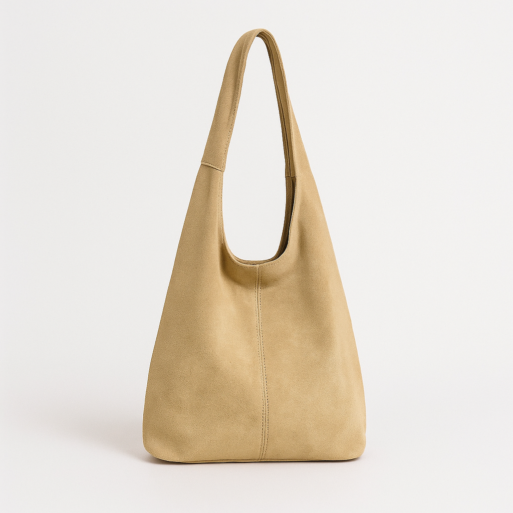 VENNETO Bolso saco de piel beige