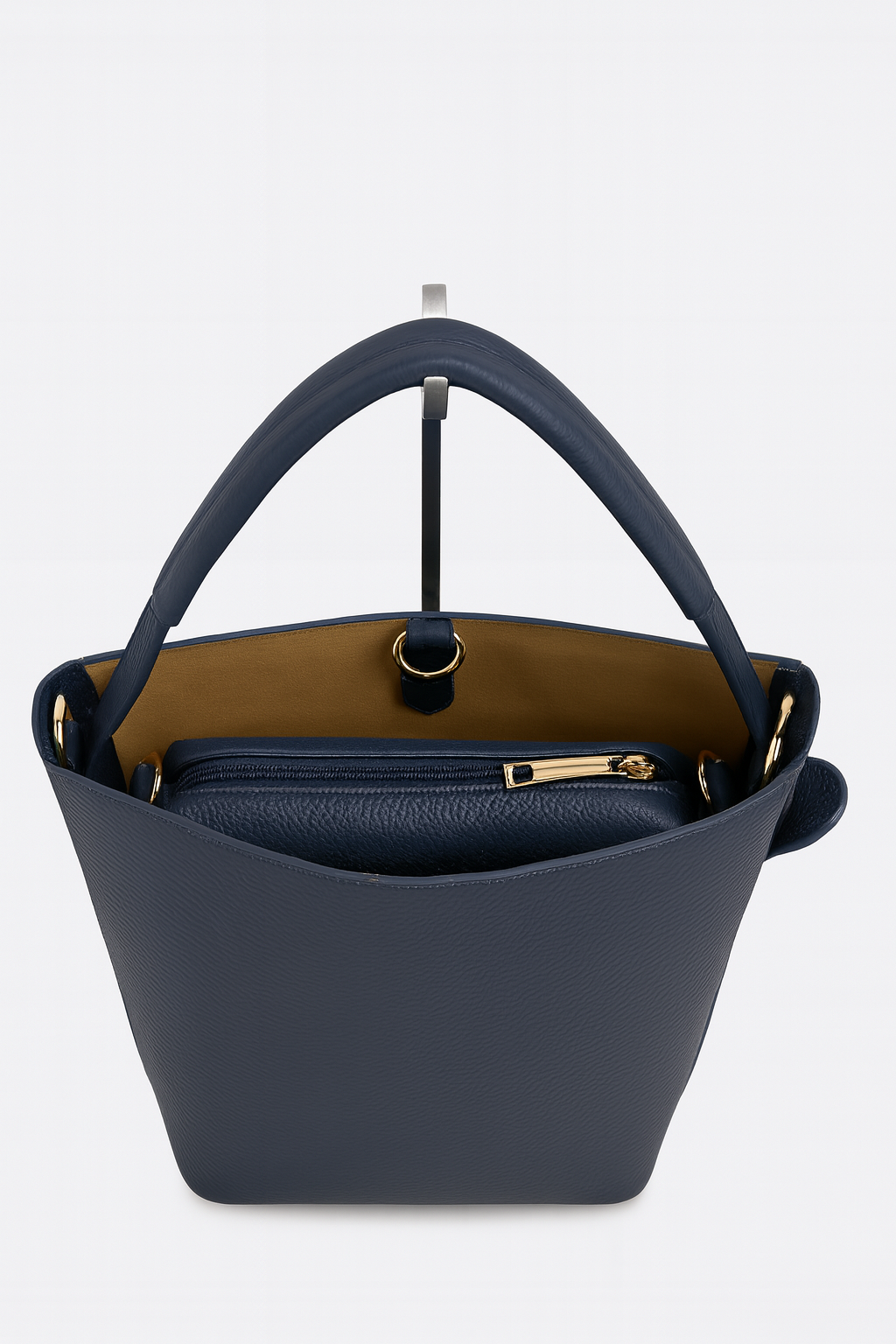 BELLA Bolso de piel azul marino