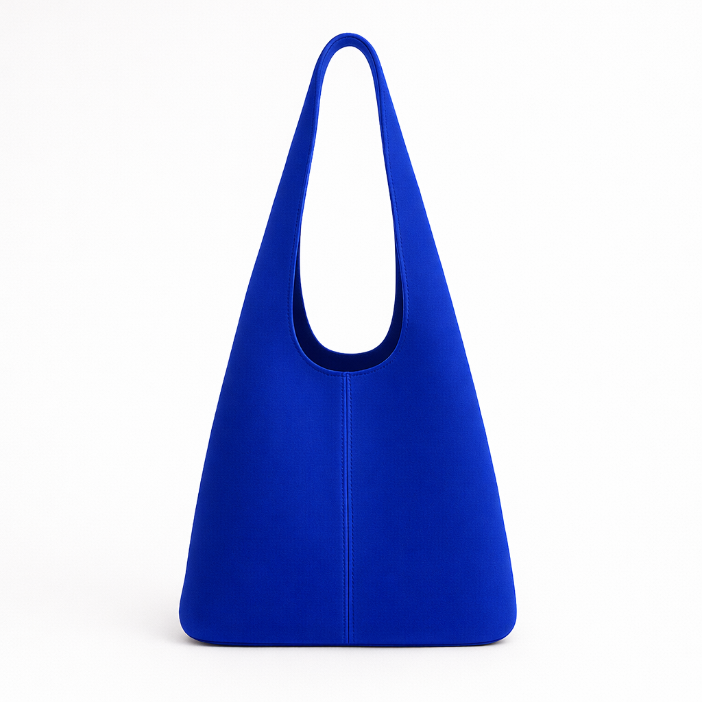 VENNETO Bolso saco de piel azul eléctrico