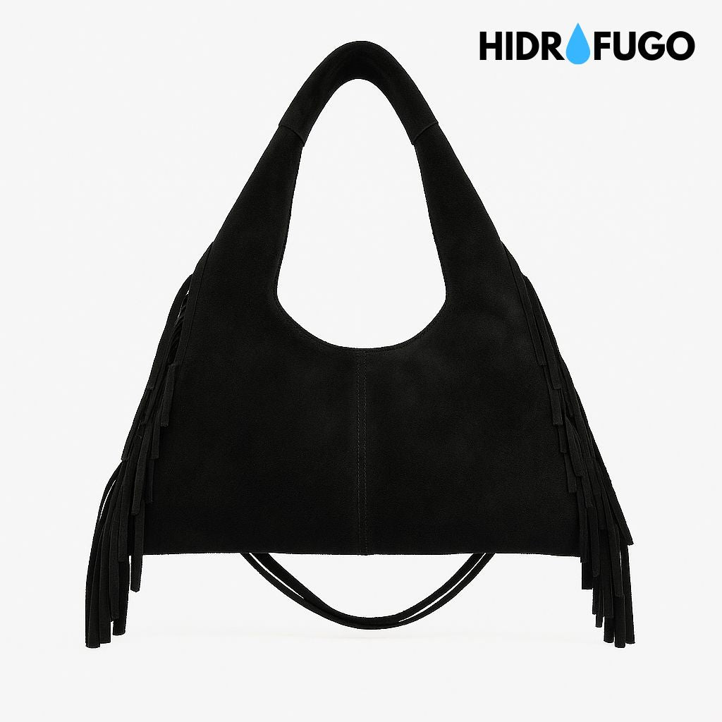 CUORE Bolso de piel HIDRÓFUGA con cremallera negro