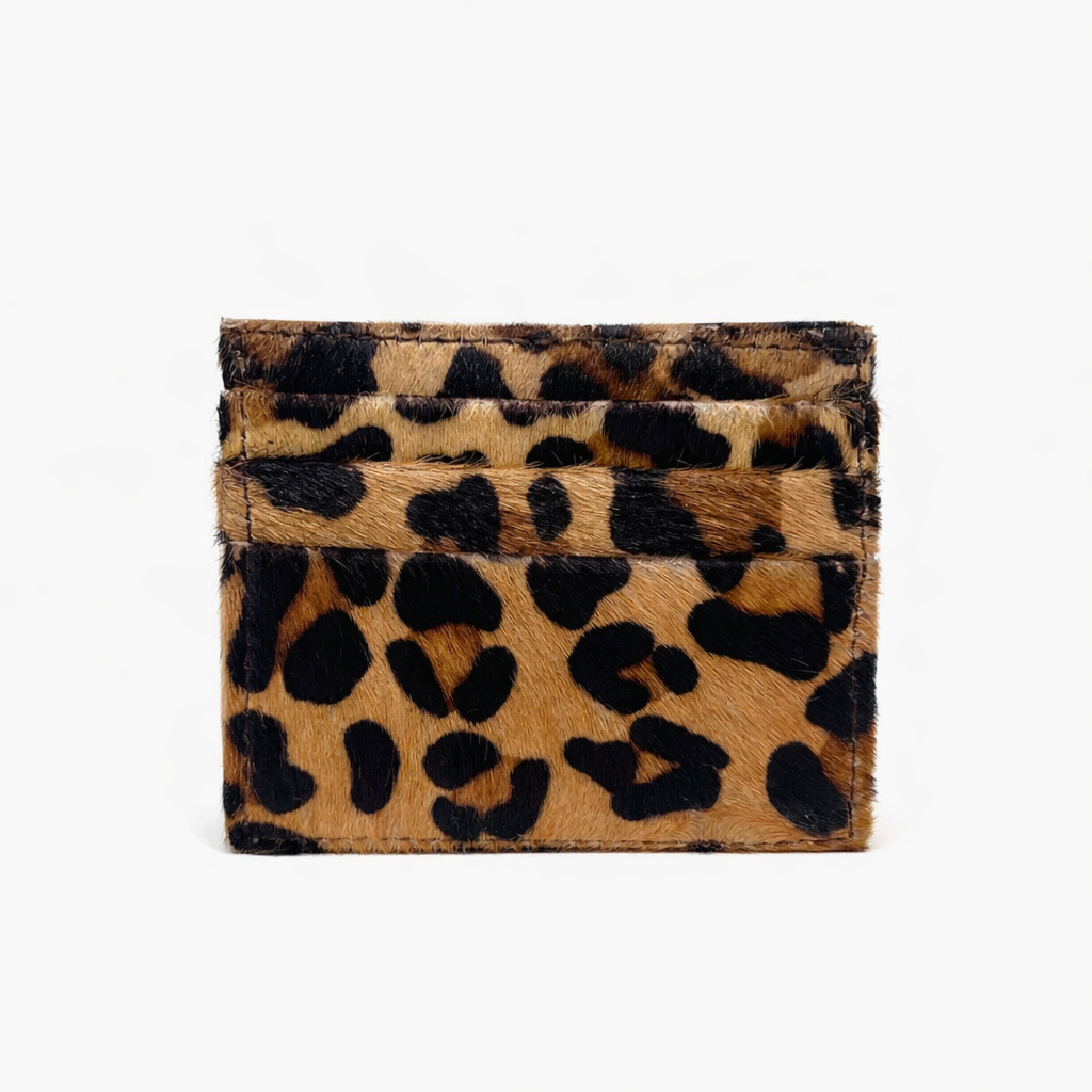 CIAO Tarjetero de piel animal print leopardo