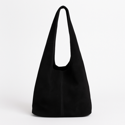 VENNETO Bolso saco de piel negro