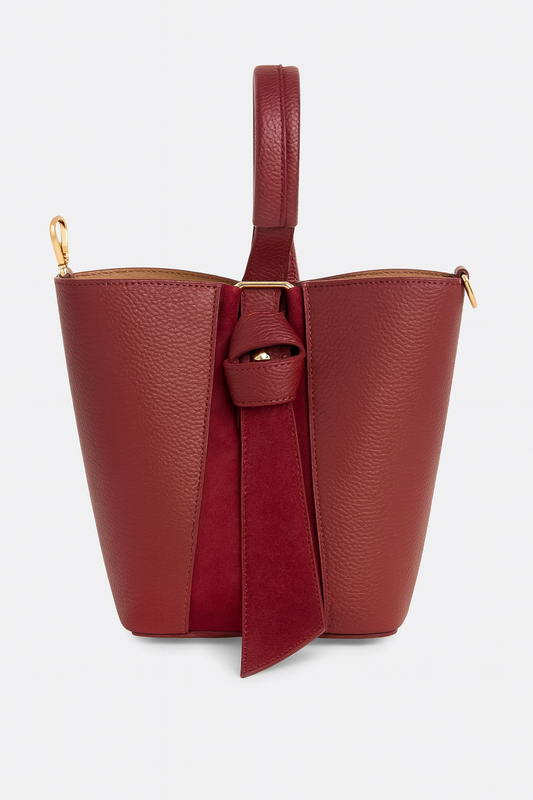 BELLA Bolso de piel burdeos