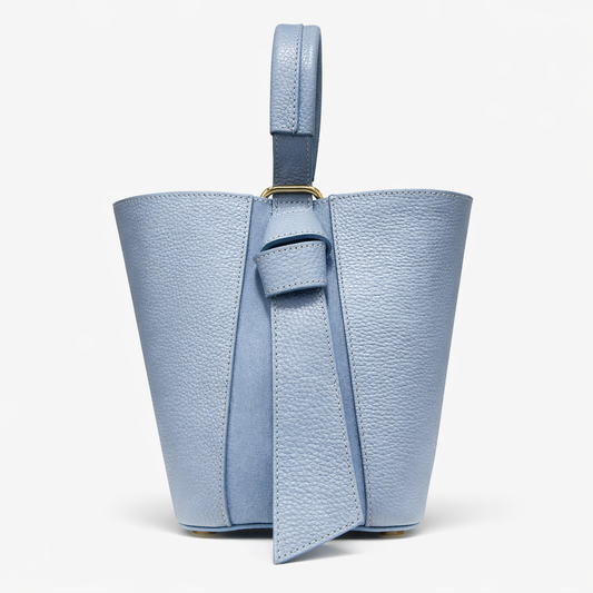 BELLA Bolso de piel azul bebé