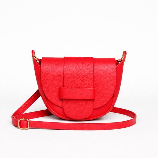 FLORENCIA - Bolso de piel con cremallera rojo