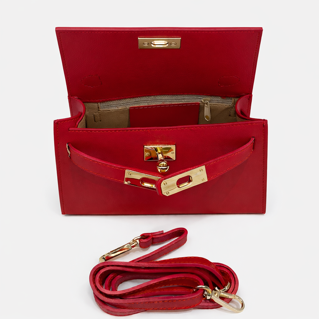 GIULIA Bolso de piel con correa de piel cuero