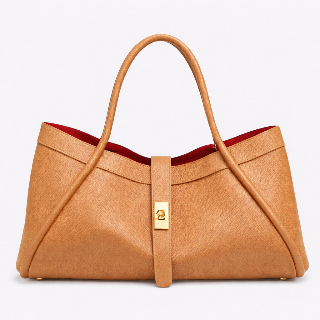ALBA Bolso grande de piel con correa de hombro cuero