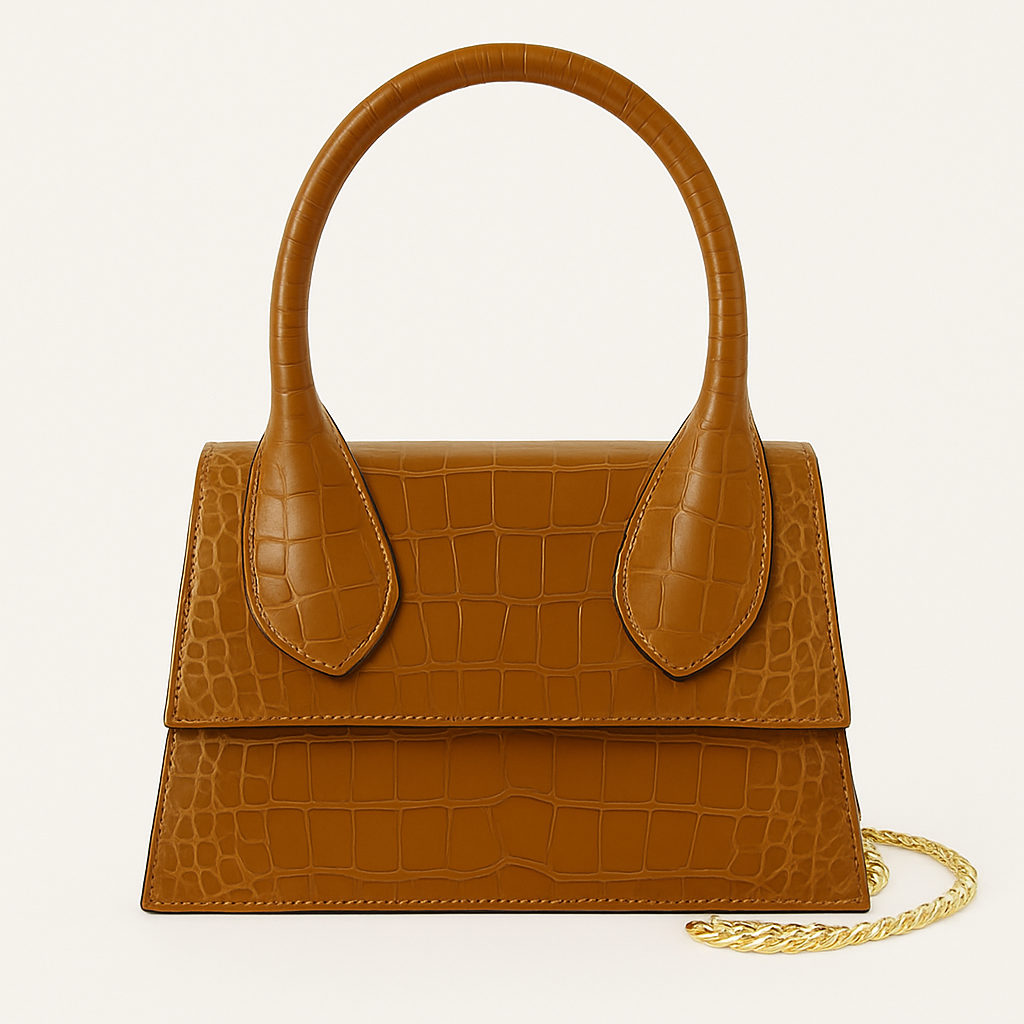 OPERA Bolso mini de piel grabada marrón