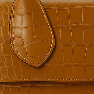 OPERA Bolso mini de piel grabada marrón