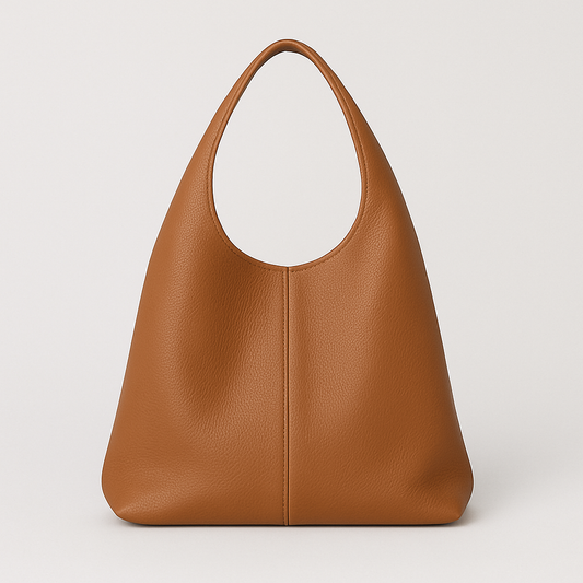 CAPRI Bolso de piel tipo saco con cremallera CUERO