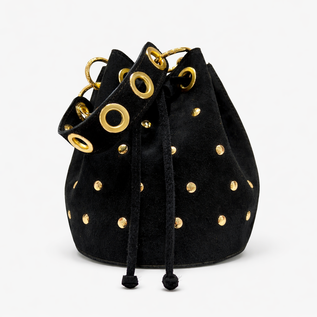 LIETTA Bolso de piel con tachas negro