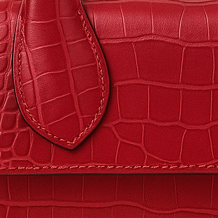 OPERA Bolso mini de piel grabada rojo