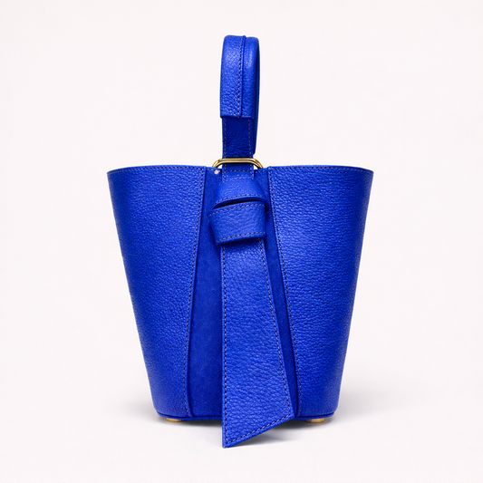 BELLA Bolso de piel azul eléctrico