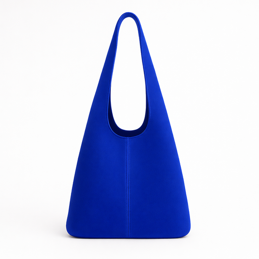 VENNETO Bolso saco de piel azul eléctrico