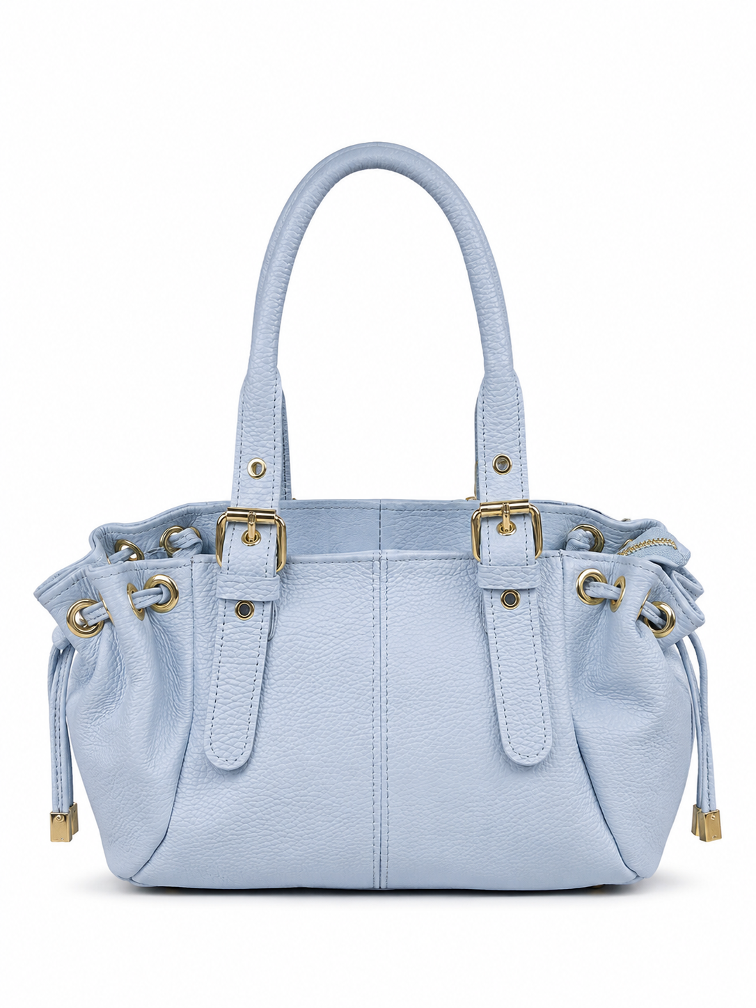 MARINA bolso de piel azul bebé