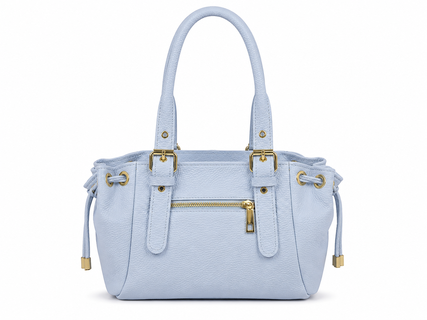 MARINA bolso de piel azul bebé