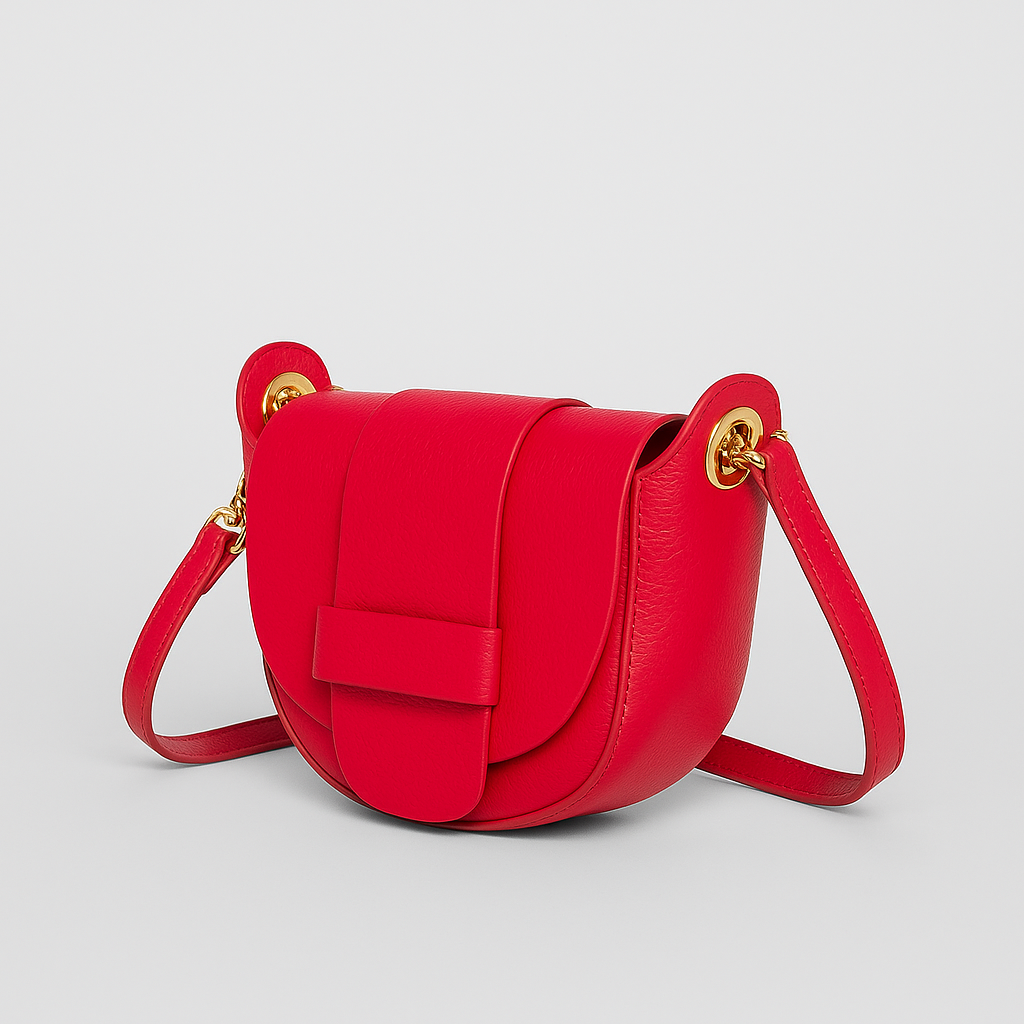 FLORENCIA - Bolso de piel con cremallera rojo