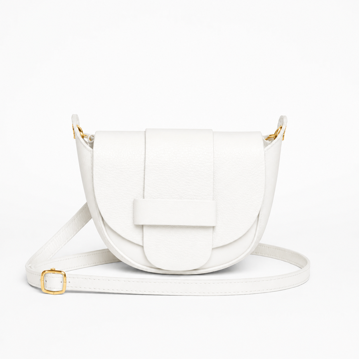 FLORENCIA - Bolso de piel con cremallera blanco