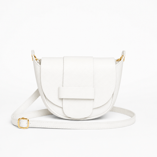 FLORENCIA - Bolso de piel con cremallera blanco